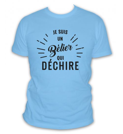 T-shirt Bélier – Cadeau Anniversaire – Unisexe – Sleeping Angel Treasures