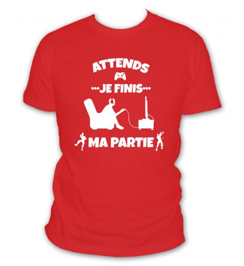 T-Shirt Assiste à La Fête Je Finis Ma Partie - Amusant Pour Joueurs Vidéo Garçons Et Filles